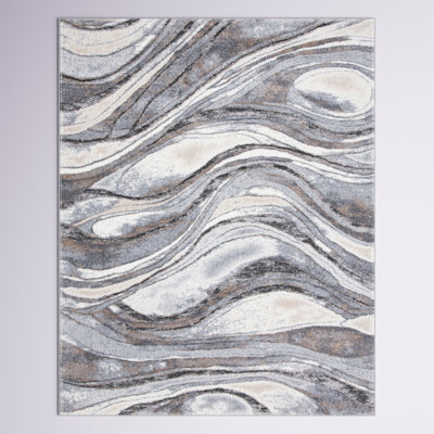 Makenna Abstract Gray/Beige/Brown Area Rug