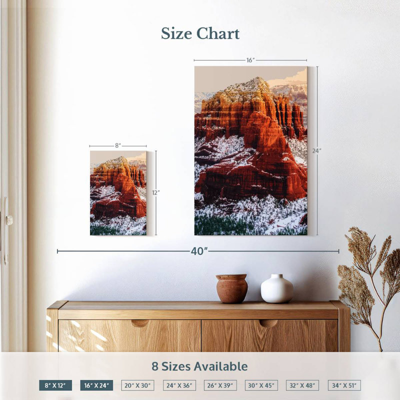Illustration de neige Alvord Sedona, Arizona, H 12 po x l 8 po