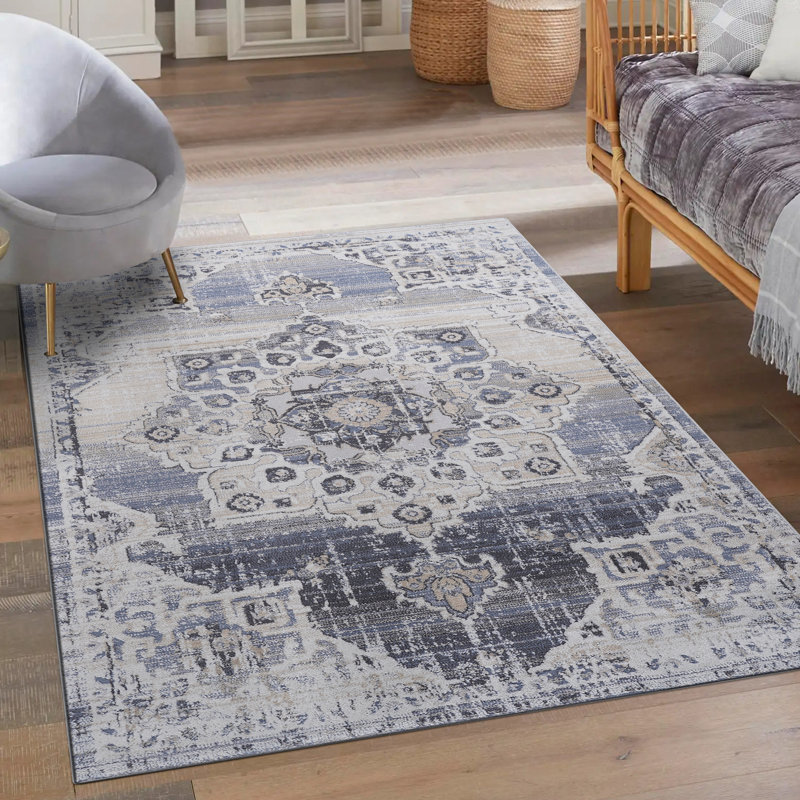 Oriental Indoor / Outdoor Rug, Rectangle 6'7" x 9'