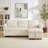 Mara Corduroy Tufted Sectional Sofa with Pull-Out Bed & Pillows-1912190293