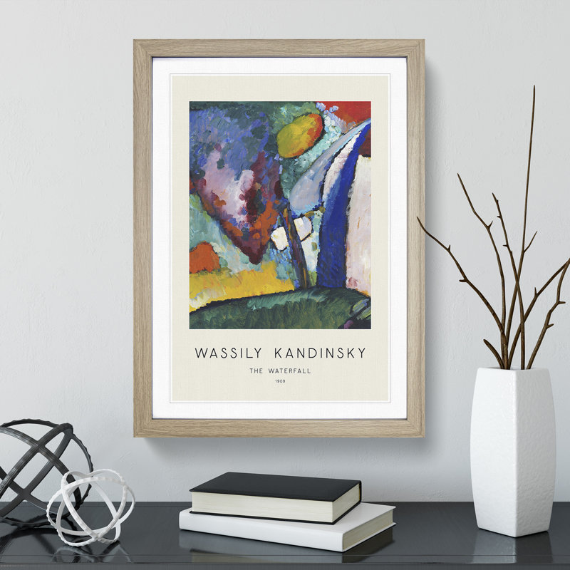 The Waterfall by Wassily Kandinsky - Picture Frame Painting, Oak Framed, 65cm H x 48cm W x 2cm D