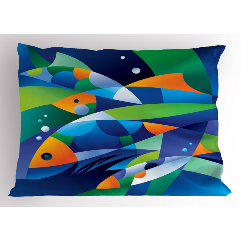 Fish Polyester Sham, Twin