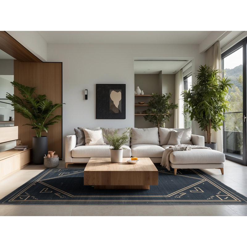 Tapis moelleux et doux à motif abstrait moderne et contemporain Hanoukka gris et doux, 7 x 9