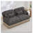 Comfy Chenille Leopard Printing Sofa,Delicate Tassel Edge,Movable Ottomans,Modern Fashion Style-1541543306
