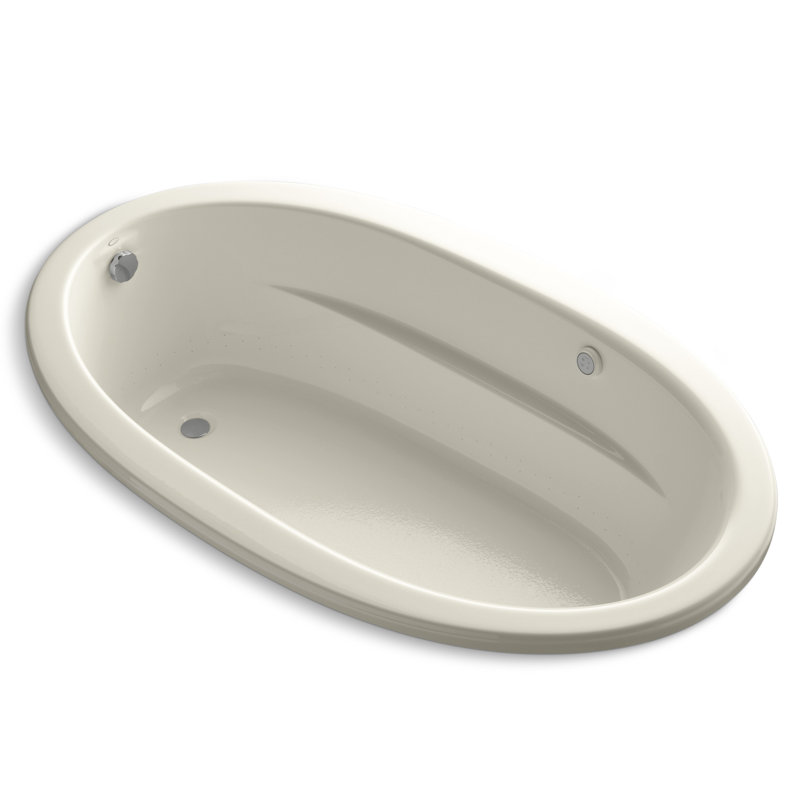 Sunward Bubblemassage 72" x 42" Soaking Bathtub, Amande