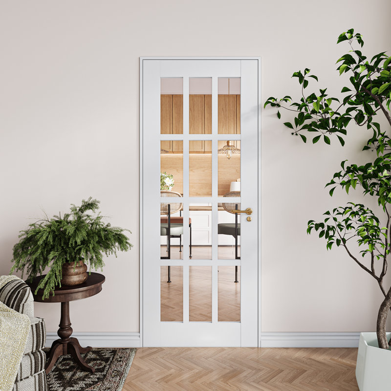 Porte intérieure française pré-assemblée en panneau de fibres à densité moyenne 30 po x 80 po 12 po, 30*80