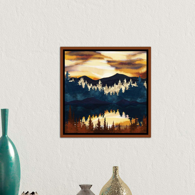 « automne coucher de soleil » par spacefrog designs-impression, H 18 po x l 18 po x P 1,5 po