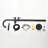 2 Handle Floor Clawfoot Tub Faucet with Diverter-60221116