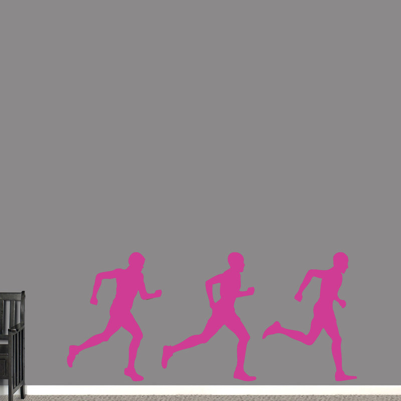 Moneta Sports Non-Wall Damaging Wall Decal, Hot Pink