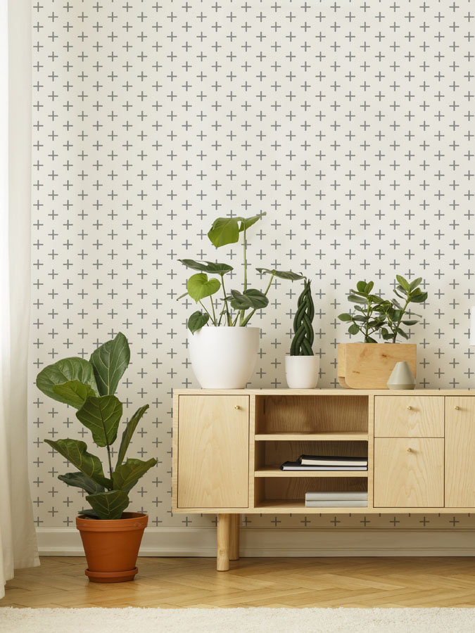 Addition Self-Adhesive Wallpaper Roll, Graphite, Non-pasted, Paper