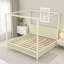 Lit plateforme à baldaquin en bois avec tête de lit cannelée-58112997-58113001