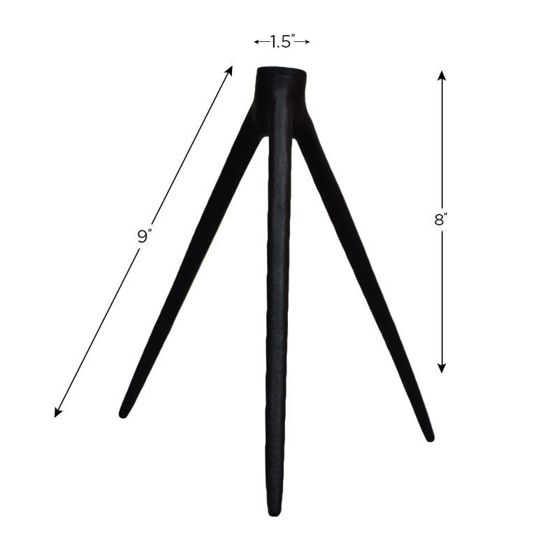 Aluminum Tabletop Candlestick, 18" H x 9" W x 19" D