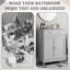 Armoire de rangement de salle de bain grise avec 2 portes et 1 tiroir-1118837248