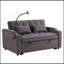 Canapé-lit avec couchette gris anthracite