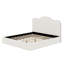 Upholstered Platform Bed with Low Profile, Space-Saving Design for Small Rooms