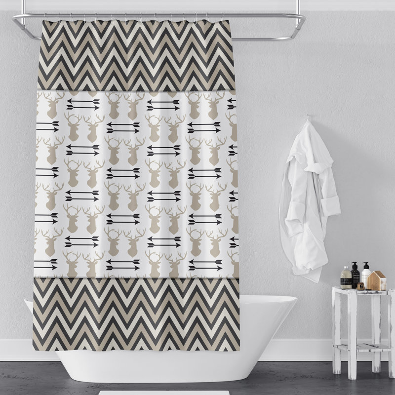 Kendricks Chevron Shower Curtain, 72" H x 70" W