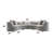 Boucle Sectional Sofa W/9 Pillows