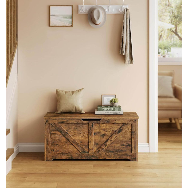 Wood Storage Bench, Brown