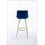 Tabouret de bar en velours avec repose-pieds chromé, ensemble de 2-1567158122-1567158038