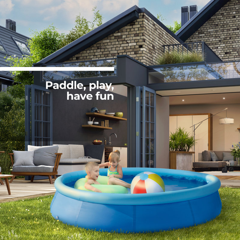Aisleyne Plastic Round Inflatable Pool H x W x L, 63.00" x 240.00"