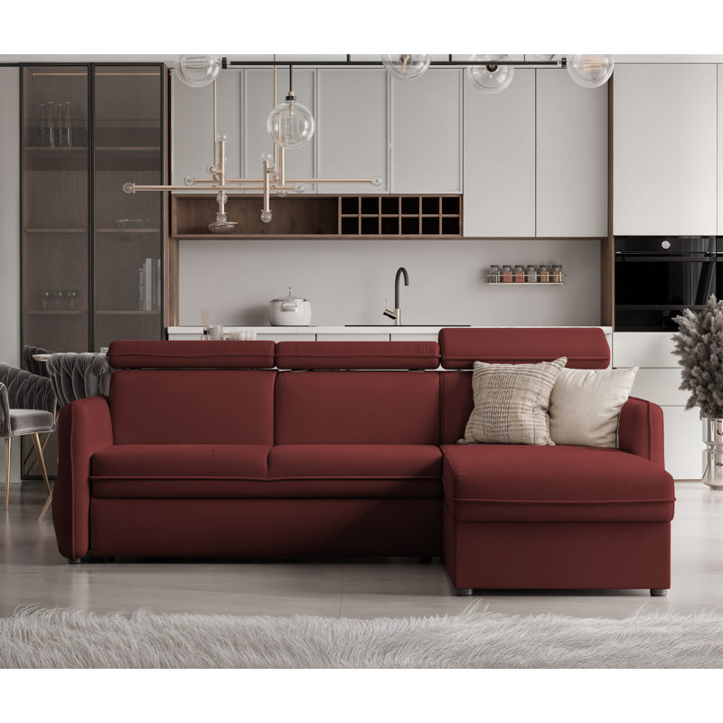 3 Seater Sofa Bed, Red