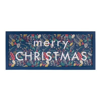 Panneau en bois Merry Christmas L 30 po