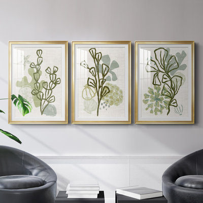 Coral Blockprint I, reproduction encadrée de qualité supérieure - prête à être accrochée