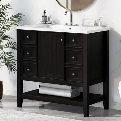 36" Bathroom Vanity With Sink Combo