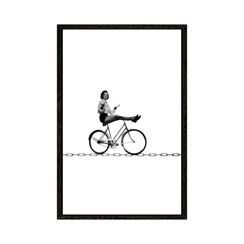 Weightlessness by Kiki C Landon - Print on Canvas, Black Framed, 101.6cm H x 66.04cm W x 3.81cm D