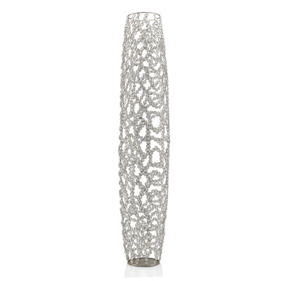 Vase de plancher ovale en verre cristal