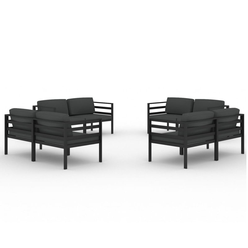 Ensemble de conversation à assise profonde et coussins 8 pièces