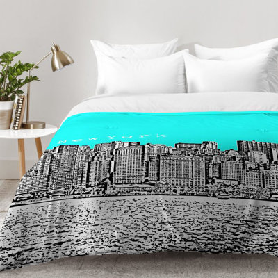 Ensemble d'édredon New York Aqua