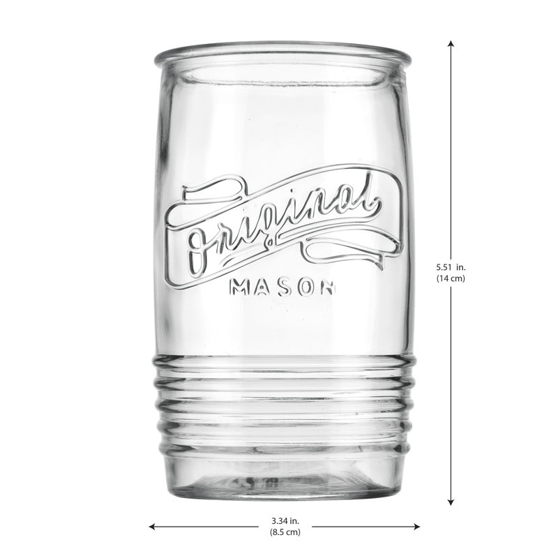 Retroware 20oz. Mason Jar Set