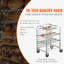 Bun Pan Rack, 10-Tier Commercial Bakery Racks with Brake Wheels, Aluminum Racking Trolley Storage for Half & Full Sheet, Speed Rack For Kitchen Home, Bread Baking Equipment