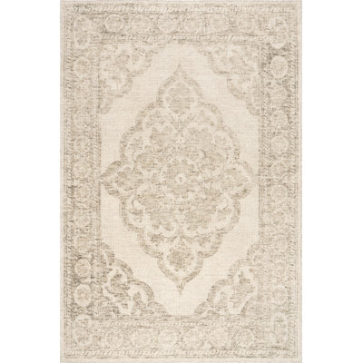 Istanbul Hand-Tufted Ornate Border Wool-Blend Rug