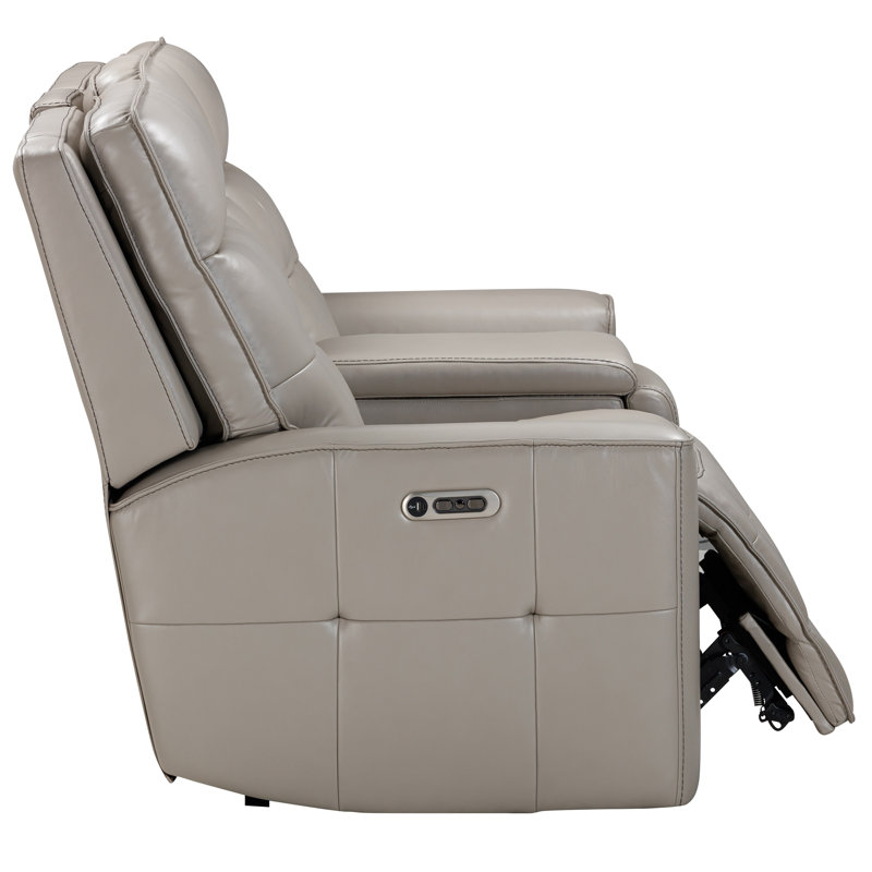 Causeuse à console Power Zero Gravity, Cuir véritable gris