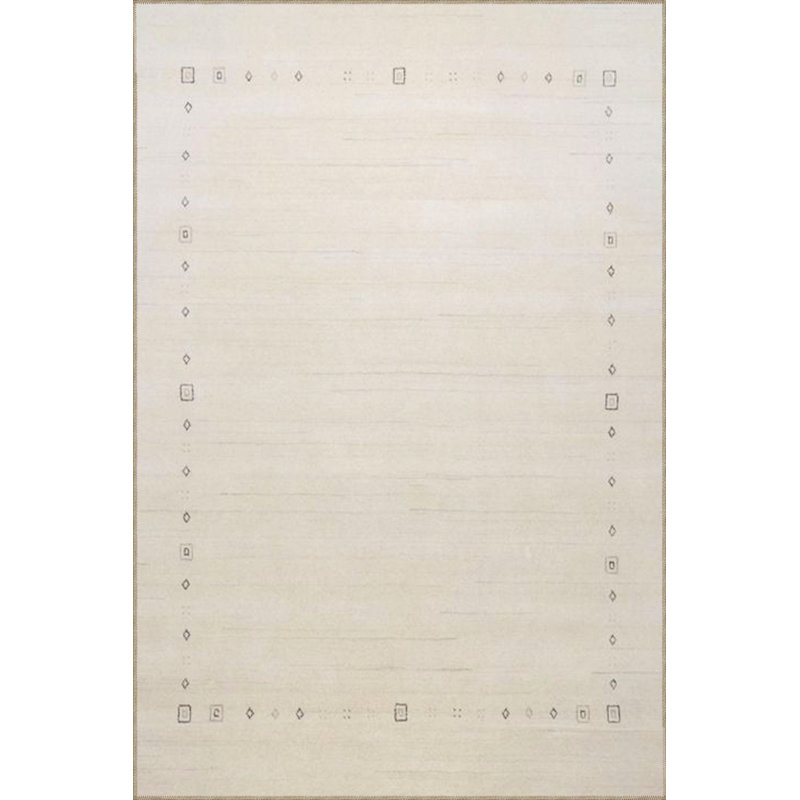 Tapis lavable doux à motif crème doux, Sous-tapis rectangulaire 2 pi 6 po x 4 pi 11 po