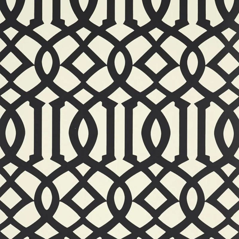 Imperial Trellis II Wallpaper, Jet