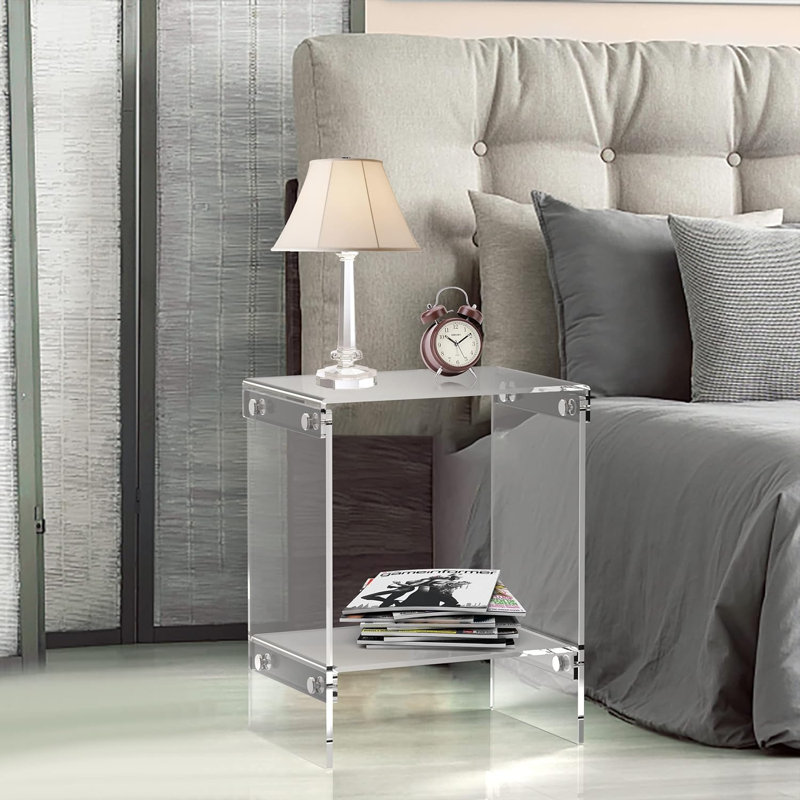 Table de bout ouverte avec rangement Hayler