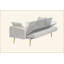 Canapé-lit convertible de 69 pouces avec dossier réglable à 3 positions, canapé en tissu pour petits espaces, salon et chambre à coucher-1091359029