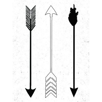 " Black Arrows " Painting Print