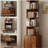 360 Degree Rotating Display 5 Tier Corner Bookshelf, Floor Standing Bookcase Storage Rack, Wood Narrow Book Shelf Organizer-1723780008