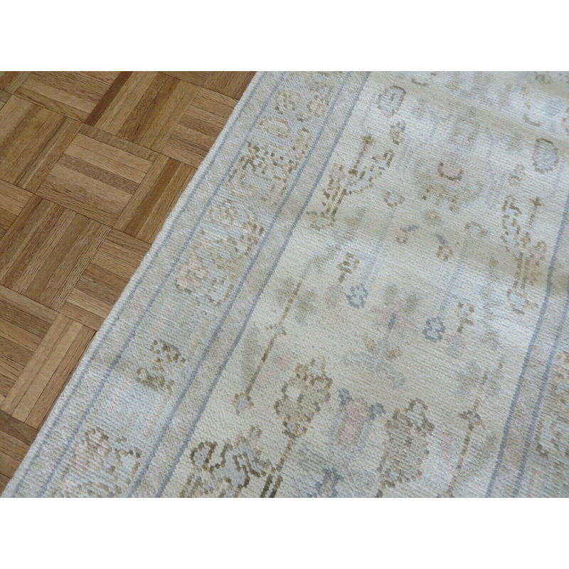 Hashar One-of-a-Kind 3'1" X 15' Wool Area Rug in Ivory