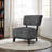 Black Finish 1Pc Accent Chair Armless Design And Angled Design Tapered Legs Primary Living Room-912072124