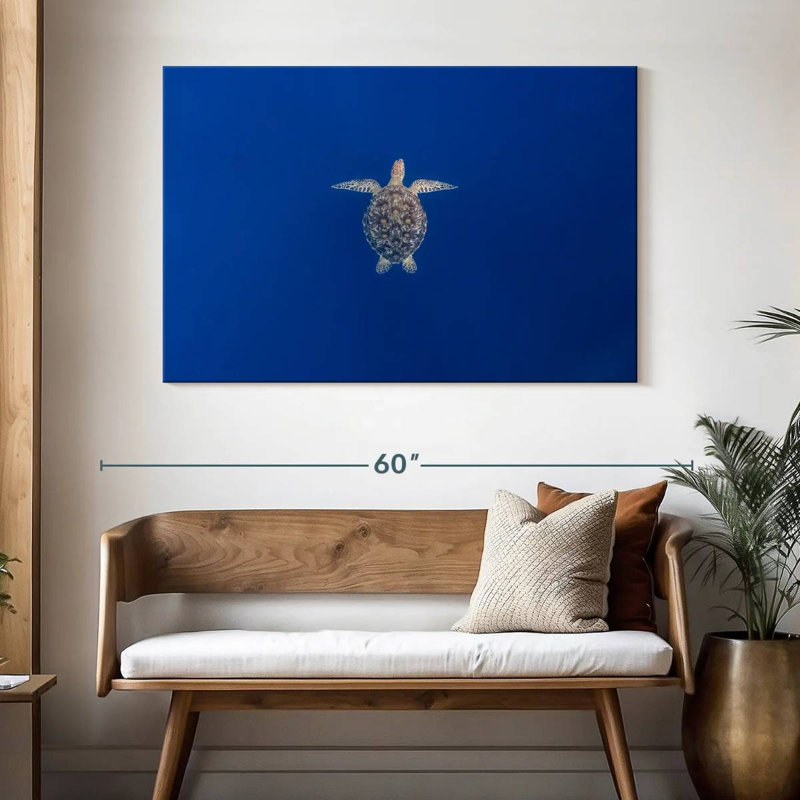 Brampt Blue Sea Turtle, 32" H x 48" W