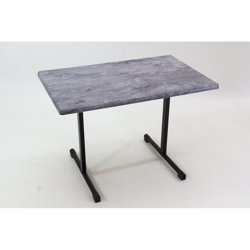 Holbrooke Folding Steel Dining Table, Light Grey