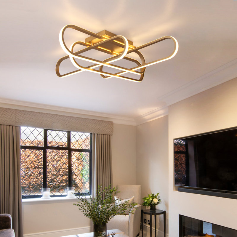 31.8‘’ Ceiling Light LED Semi Flush Mount Ceiling Lights Dimmable For Living Room