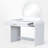 39" Makeup Vanity Table with Mirror Touch Screen Lighted Mirror, Dressing Table with Drawer for Bedroom-917631773
