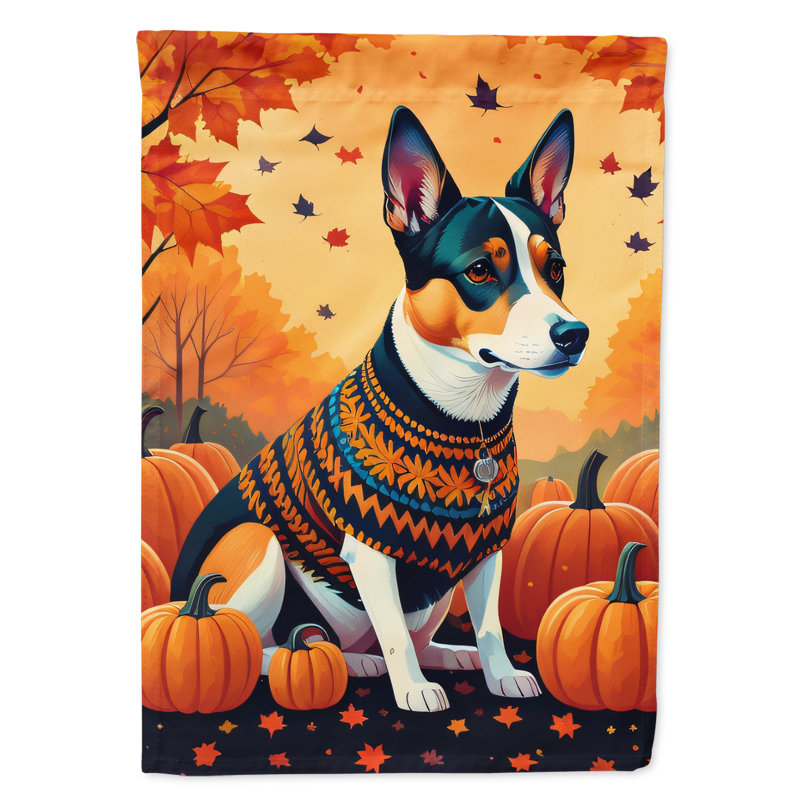 Drapeau de jardin Basenji Fall