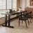 Black Rectangular Solid Wood writing desk-117867013